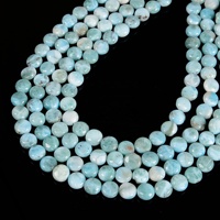 Perles Larimar naturelles de haute qualité brins 6Mm 8Mm pièce perles rondes lisses 10Mm Bracelets Larimar perlés