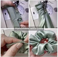 Vente en gros de chouchous pour cheveux pour femmes Aisiyu 100% soie de mûrier, couleur unie, 30 mm, logo personnalisé, écologiques et durables
