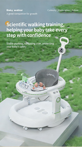 Andador para Bebés con Ruedas y Asiento <span class=keywords><strong>4</strong></span> en 1, Andador <span class=keywords><strong>de</strong></span> Aprendizaje <span class=keywords><strong>de</strong></span> Alta Calidad, Andador para Sentarse y Ponerse <span class=keywords><strong>de</strong></span> Pie, Andador para Niños - Product Image 2