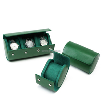 Boîte de rangement pour montres Sparktime avec logo personnalisé, 3 emplacements, coussin coulissant, emballage en cuir PU, motif litchi/crocodile, étui personnalisable