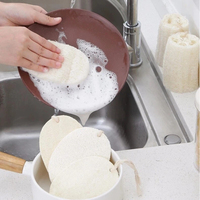 Multifunctionele, milieuvriendelijke loofah keukenspoel spons, eenvoudige stijl schuurspons voor het afwassen, luffa spons voor het baden