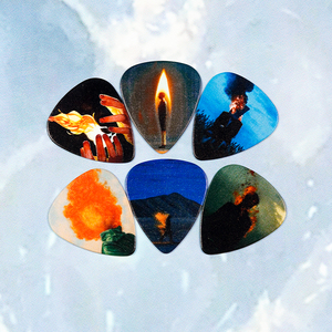 ชุดปิ๊กกีตาร์คุณภาพดี 6 ชิ้น/ชุด ดีไซน์ส่วนตัว ทำจากเซลลูลอยด์ หลายสี พร้อมลายเปลวไฟ - Product Image 1