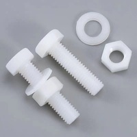 Baut dan Mur Nylon DIN933 & DIN934 M3-M12, Baut dan Mur Plastik dengan Harga Murah, Sekrup Nylon Plastik