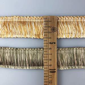 شريط دانتيل ذهبي عالي الجودة بشرّابات لتزيين أغطية الوسائد والكنب، إكسسوارات حواف ستائر ومنسوجات منزلية وسجاد - Product Image 5