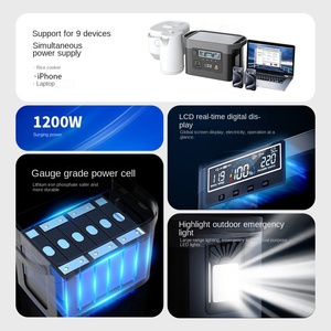 เครื่องจ่ายไฟพลังงานแสงอาทิตย์แบบพกพา คลื่นไซน์บริสุทธิ์ 220V ความจุขนาดใหญ่ สำหรับบ้านและแคมป์ปิ้ง ใช้ในกรณีฉุกเฉิน ช่องเสียบ Type-C รุ่น LX- - Product Image 2