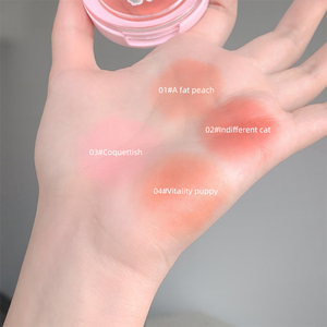 Fard à joues crémeux léger à fini satiné GEGE BEAR, poudre compacte pour le maquillage, fard à joues crémeux longue durée, couleur intense - Product Image 4