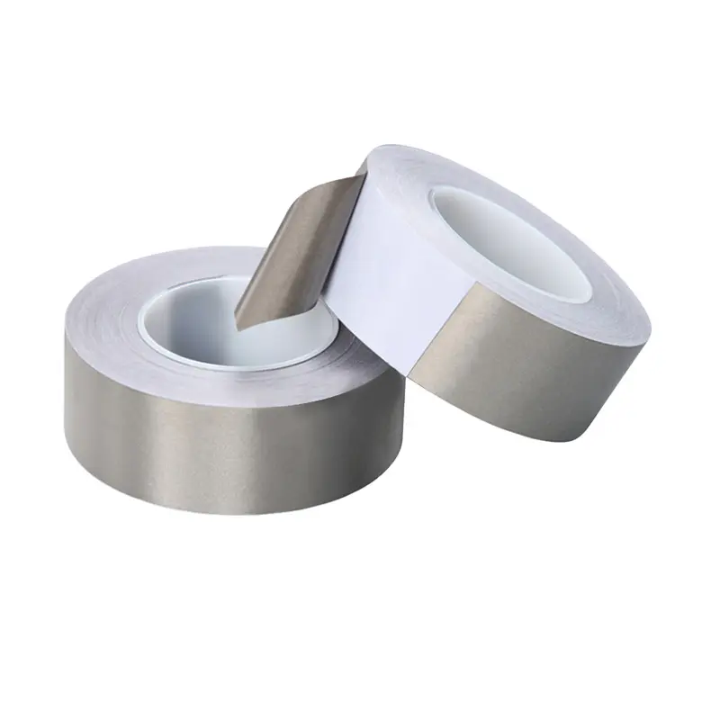 Silver-gray Plain Weave Conductive Cloth Tape Single-Sided Adhesive Radiation-Proof Conductive Shielding Tape