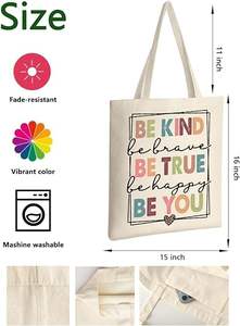 Customized Eco Friendly Reusable Cloth Plain Cotton Canvas Shopping <b>Tote</b> <b>Bags</b> with Custom Logo Printed - Product Image 4