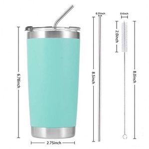 Multi Color Tumbler Set 20Oz Pink Black <b>Hot</b> Pink Purple Red Yellow Green Turquoise White Stainless Steel ASM25 - Product Image 5