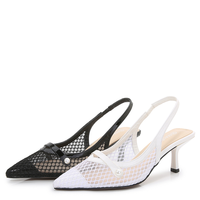 Custom Wholesale Slippers for Women Slippers for Women Fashionable Heel Slingback Sandals Kitten Heels for Ladies Beach Slippers