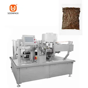 Machine automatique d'emballage sous vide de café fèves de cacao machine d'emballage de sac à fermeture éclair préfabriquée sous vide