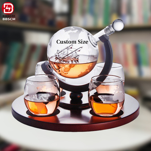 Custom Engraved Whiskey Decanter Set | Gift Box With Glasses - View #2