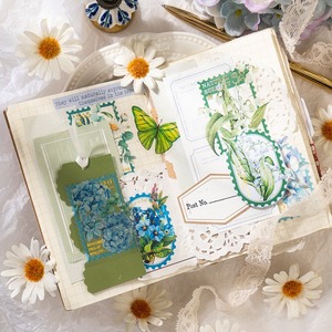 30 Pieces/Pack Waterproof Self-adhesive <b>Paper</b> Stickers Cartoon Mailing Series Gold Stamping 6 Color Print Holiday Scrapbook - Product Image 4