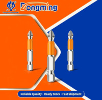 Dongming S2 Magnetic PH2 Chrome Plated Hex Shank Screwdriver Bits 10PCS Mata Obeng Hex Shank Berlapis Krom 50-150mm