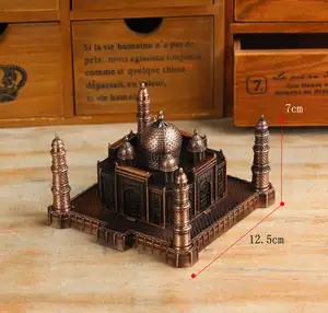 Metal Craft Gifts Factories Wholesale Taj Mahal India Miniature Building Model Souvenir