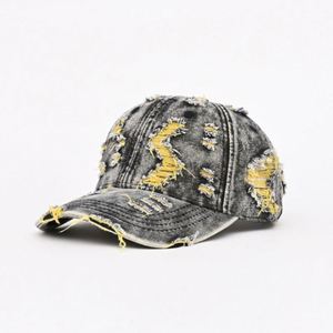 Gorra de béisbol de mezclilla vintage lavada, desgastada, con agujeros, estilo papá, para golf, tenis, ajustable, tipo camionero, regalo - Product Image 4