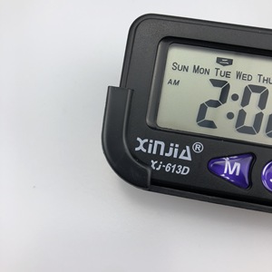 Xinjia XJ-613D Electronic Clock Digital Car Clock With Adhesive Mount Battery Powered Plastic Frame Multifunctional Display - Product Image 3