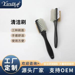 Yinste Multi Functional <b>Shoe</b> Brush Nylon Bristle Three Sided Cleaning Tool For Boots And <b>Shoes</b> - Product Image 5