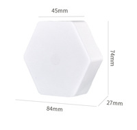 Lampe de nuit LED hexagonale DIY à commande tactile et à distance, design moderne Boyid, matériau ABS, piles AAA