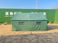 Tente d'expédition en toile de coton de qualité militaire quatre saisons, une chambre, pour 10 personnes, résistante à l'eau, pour le camping en plein air