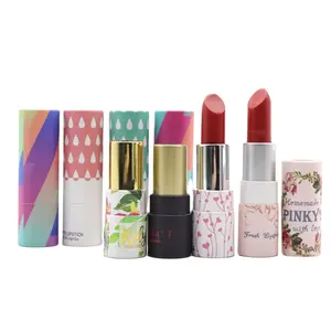 Eco Friendly Lip gloss scrub chapstick packaging Twist Push Up paperboard Paper tube cylinder
