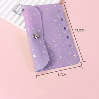 PVC A7 6 trous Page interne stockage carte classeur sac fenêtre porte-carte porte-clés portefeuille petite pièce enveloppe sac