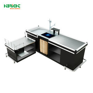 Heavy Duty Electric Grocery Checkout <b>Counter</b> with Motorized Conveyor Belt - Product Image 3