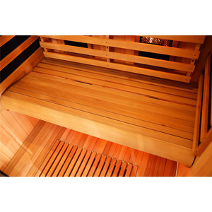 2025 Les fabricants de sauna ont importé des dosettes de sauna infrarouge en bois massif 2 personnes thérapie sauna infrarouge lointain intérieur à vendre - Product Image 4