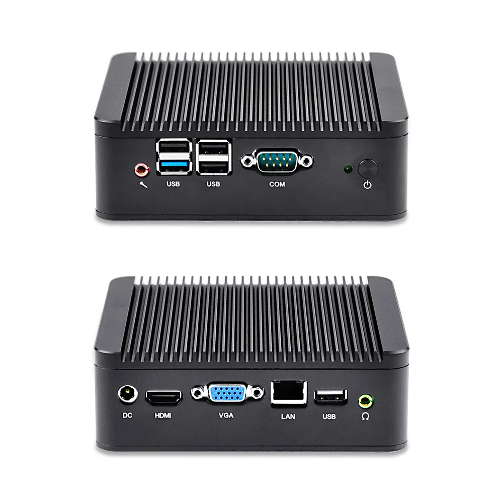 Kansung endüstriyel fansız Quad Core Mini Pc Linux J1900 işlemci X86 mikro Barebone sistemi Mini masaüstü bilgisayar