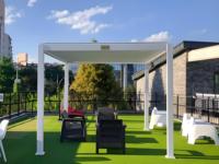 Cadre en alliage d'aluminium moderne de luxe extérieur Gazebo Pergola avec pare-soleil motorisé Pavillon à Louvre en aluminium pour balcon