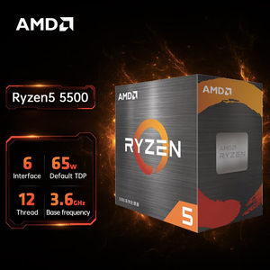 100% New BOX R5 5500 6 Cores 12 Threads Gaming CPU Scrap 3.6GHz Gamers <b>Computer</b> <b>Motherboard</b> Processor Cpus R5 5500 CPU - Product Image 2
