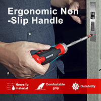 Tournevis à Cliquet Magnétique Geinxurn 12-en-1 de Qualité Industrielle avec Nouvelle Poignée à Rochet 36 Dents, Matériau CRV Personnalisable OEM/ODM
