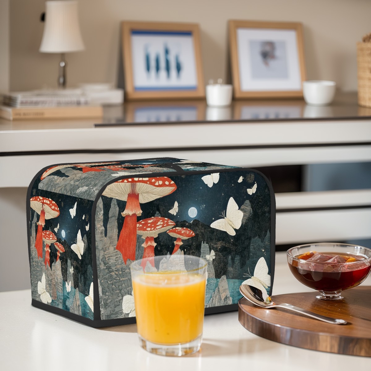 Cartoon Cars Toaster Cover For 2-Slice Machines - Quilted Polyester Dust Protector With Pockets, 11.4x7.8x7.4in - View #7