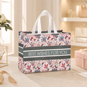 Borsa Tote in Tessuto Non Tessuto Laminato, Stampa Floreale e Animale Vintage, Grande Capacità, Riciclabile, Logo Personalizzato, Borsa <span class=keywords><strong>per</strong></span> la Spesa - Product Image 2