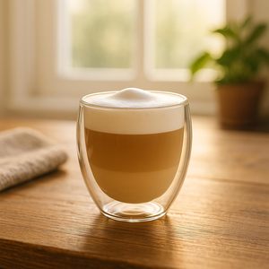 Tazas de Café Espresso de Vidrio Borosilicato de 250 ml, Diseño Personalizado, Venta al Por Mayor de Fábrica, Tazas Transparentes de Doble Pared para Agua y Té - Product Image 2