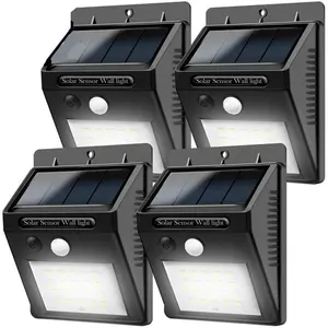 20 LED 플라스틱 Led 야외 정원 울타리 조명 태양 센서 벽 램프 luz de Wall IP65 방수 태양 모션 센서 빛