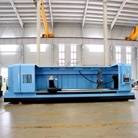 Tour à fileter CNC WOJIE QK1332, alésage de broche de 330 mm, portée 190-380 mm pour raccords de pipeline