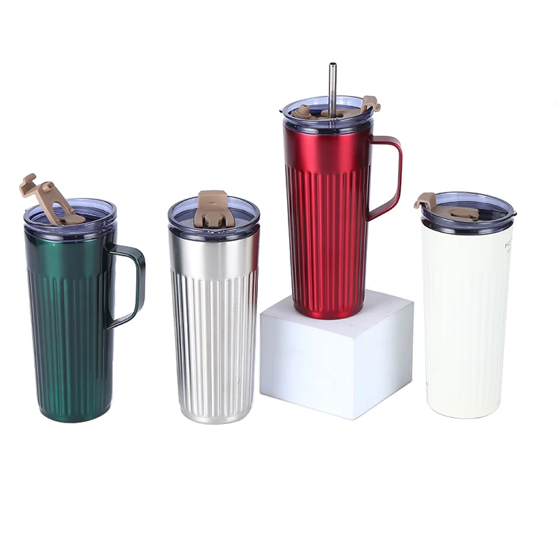 500ml Wholesale Spill Proof Vacuum Double Wall Insulated Stainless Steel Travel Camping coffee Mug with Handle