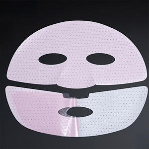 แผ่นมาส์กหน้าไฮโดรเจลใส วัสดุไบโอคอลลาเจน สีชมพู - Product Image 1