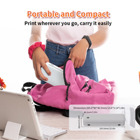 Printer Mini Portabel Tanpa Tinta Murah Grosir, Mudah Digunakan, Nirkabel untuk Pelajar, Printer Bahan Belajar Genggam, Ready Stock