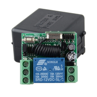 Contrôleur d'apprentissage multifonctionnel DC12V monocanal 433MHz/315MHz avec 2 télécommandes, kit RF sans fil