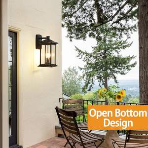 Esterno <span class=keywords><strong>2</strong></span> luci parete lanterna applique, lampada esterna con montaggio a parete con vetro trasparente, Patio/portico esterno, porta d'ingresso - Product Image 5