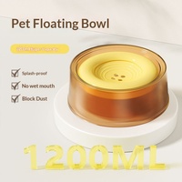 Bol d'eau flottant pour animaux de compagnie, anti-éclaboussures, respectueux de l'environnement, en plastique PP, grande capacité, pour chiens et chats, intérieur et extérieur