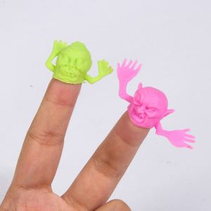 ของเล่นฟิดเจ็ต-หุ่นนิ้วมือฮาโลวีนพร้อมหัวผี อุปกรณ์เล่นตลกในงานปาร์ตี้และอุปกรณ์เล่านิทาน ปลอกเล็บรูปหัวกะโหลก - Product Image 2