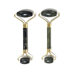 Xiuyan Jade Double Head Scraping Board Face <b>Massage</b> <b>tools</b> Serpentine Green Stone Nephrite Jade Green Face Roller - Product Image 5