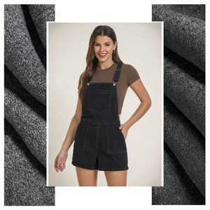 2026 Summer Loose Casual High-Waisted Denim Overalls Sexy V-Neck <b>Zip</b>-up Bib Wide Leg <b>Jumpsuit</b> Patchwork Pocket Streetwear Romper - Product Image 3