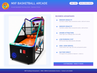 Machine de basket-ball d'arcade LED Shoot & Score 255x100x250 cm pour centre commercial FEC