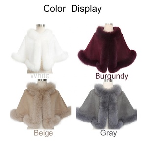 Mantella Antivento di Alta Qualità per Donna, Cappotto in Morbida Pelliccia, <span class=keywords><strong>Poncho</strong></span> Corto in Acrilico Lavorato a Maglia Effetto Pelliccia di Volpe, Versatile e alla Moda - Product Image 5