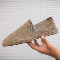 Espadrilles pour hommes à semelle en jute, nouvelles chaussures décontractées à enfiler de créateur, vente en gros, chaussures en toile personnalisées