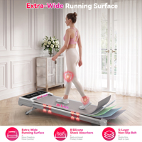 Tapis de marche inclinable automatique 15 niveaux, brûle 300 % plus de calories, tapis de course sous bureau, moteur silencieux 3,5 CV, pour fitness à domicile